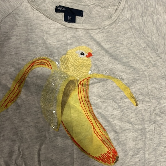 Girls Gap Bird Sequin T Shirt Sz 10 - Picture 2 of 4
